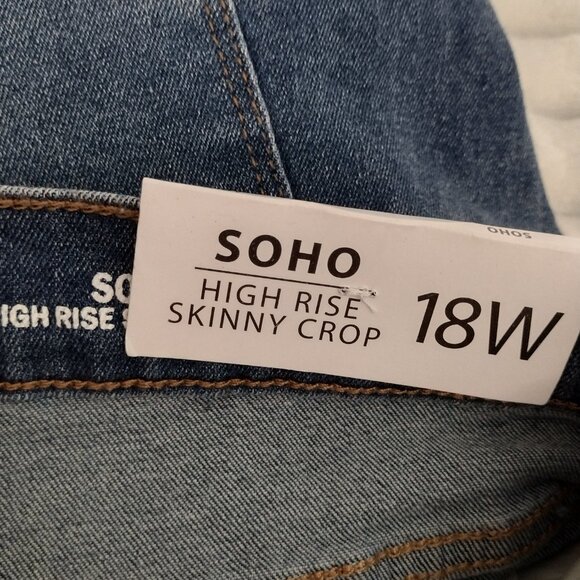 Nicole Miller New York SOHO High Rise Skinny Crop Jeans 18W NWT - Picture 3 of 9